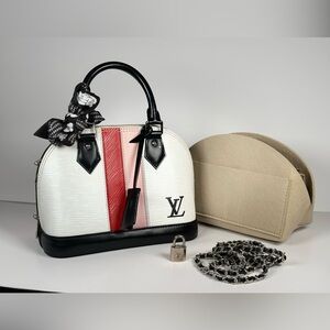 Authentic Louis Vuitton Alma BB Epi Leather Satchel